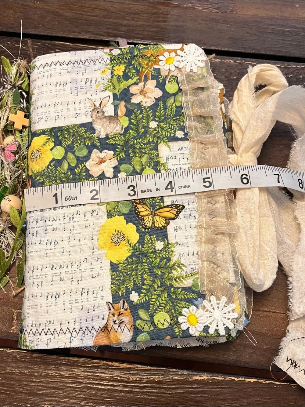 Junk Journal Nature Music Hymns Christian Faith Based Softcover Decorated 3 Sig